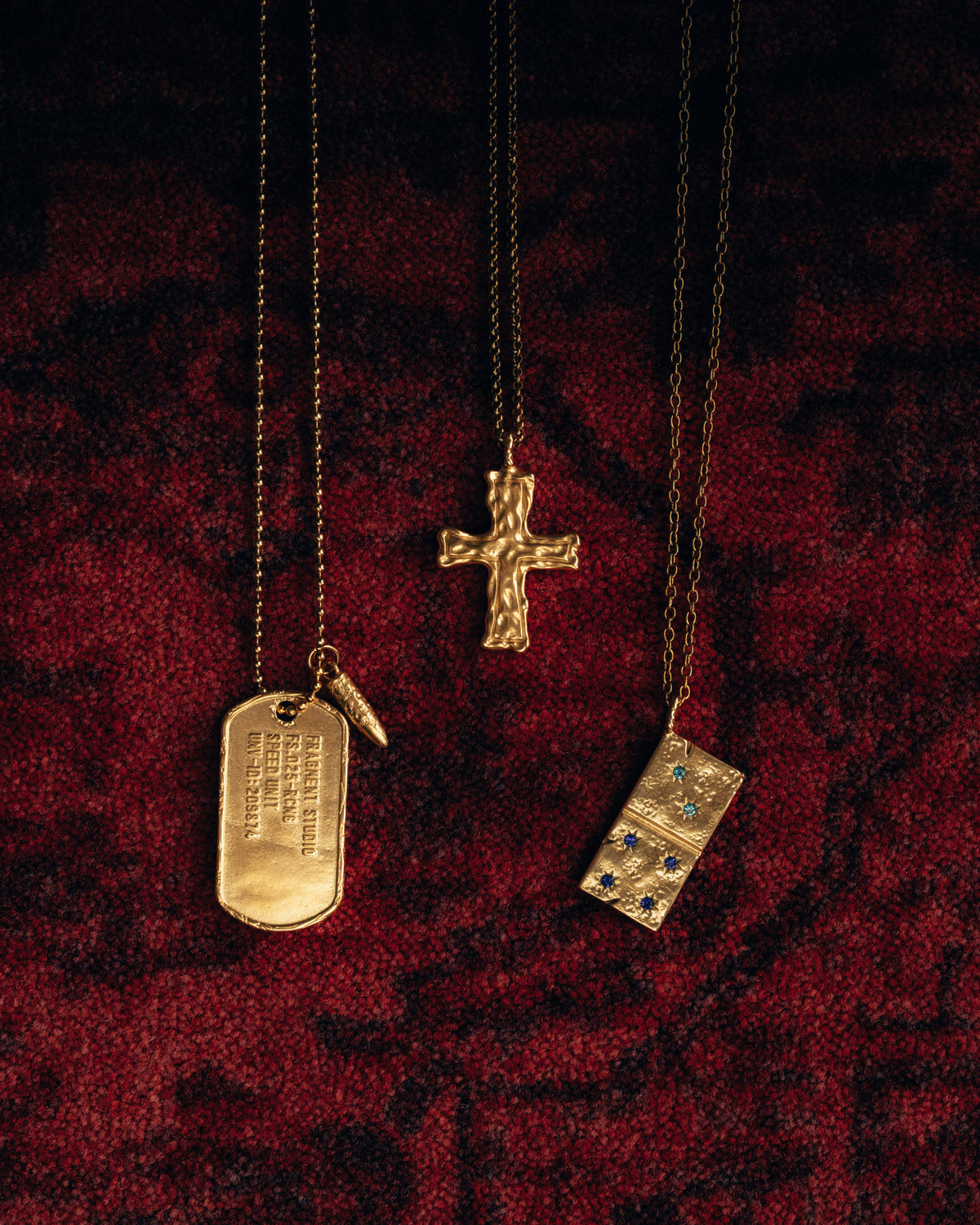Gold Necklace – Dog Tag – Military Tag Pendant – Fragment Studio