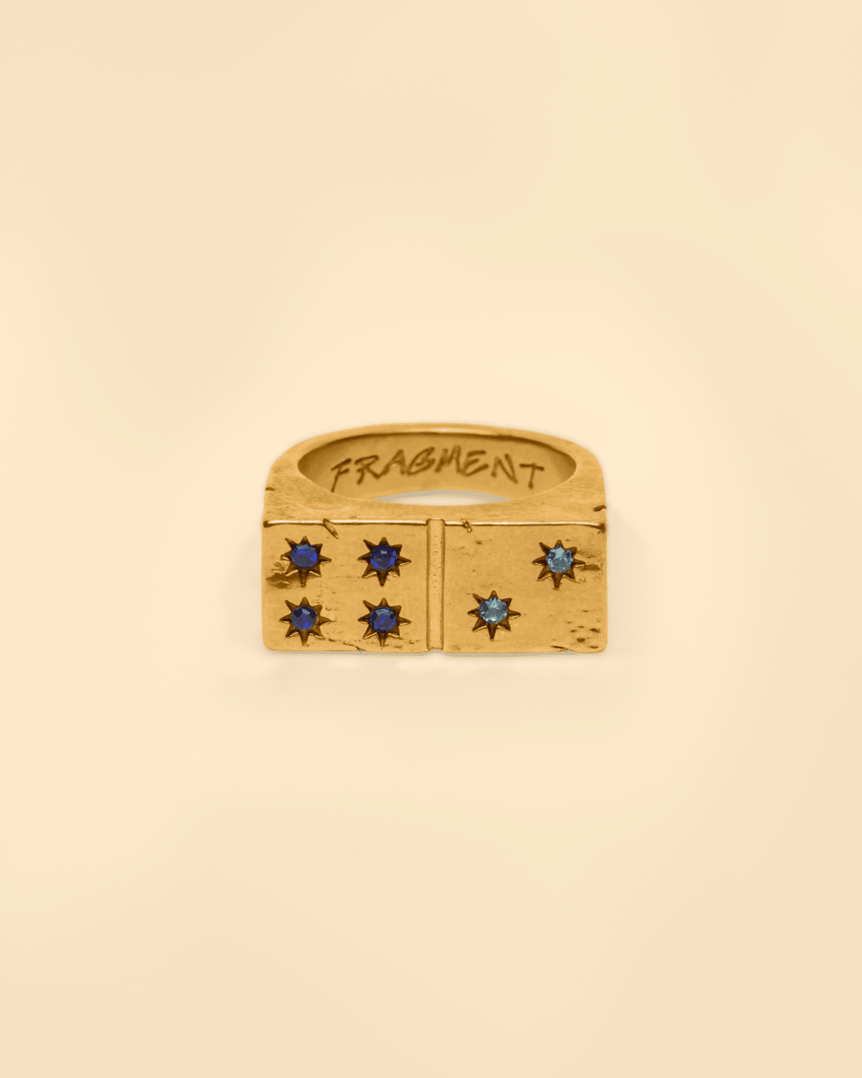 Gold Ring – Domino – Crystal Pips – Fragment Studio