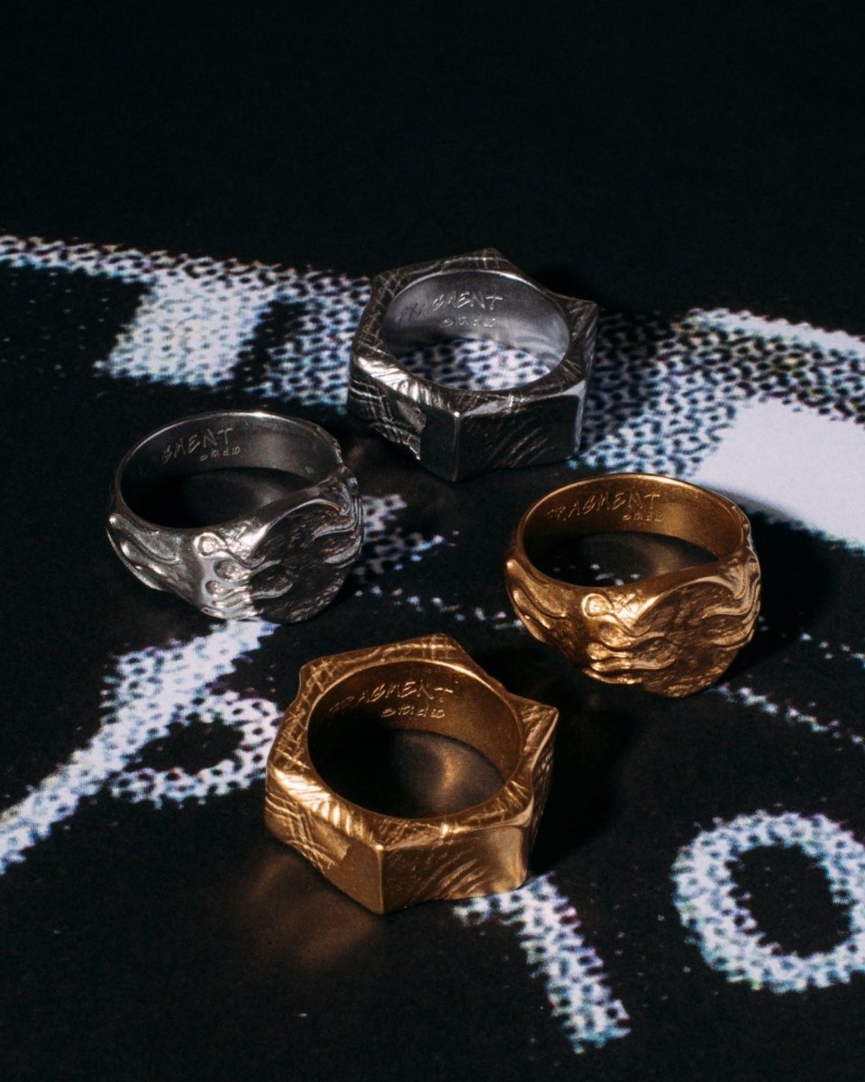 Chevalière Or – Flame – Flamme Gravée – Fragment Studio