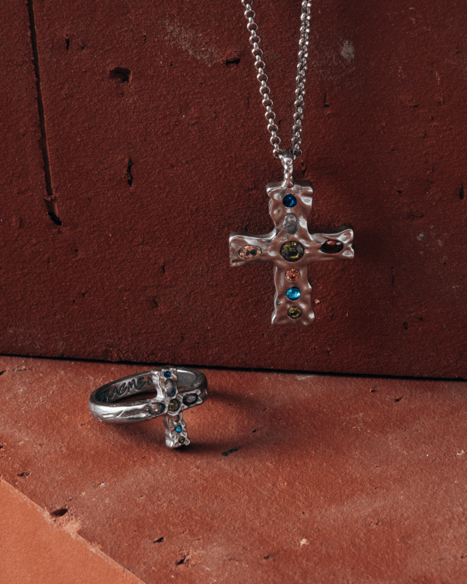 GEM CROSS NECKLACE - FRAGMENT STUDIO