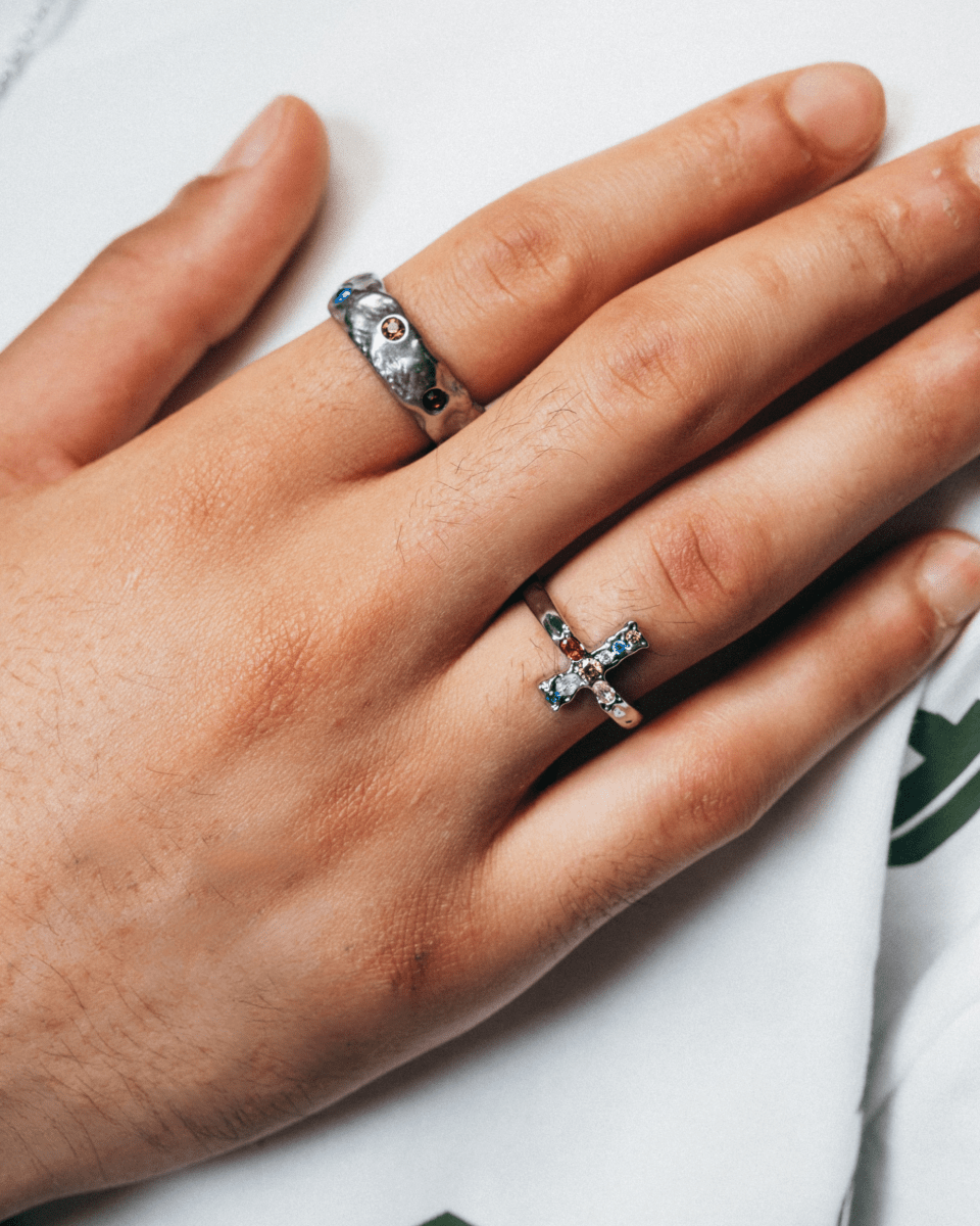 GEM CROSS RING - FRAGMENT STUDIO