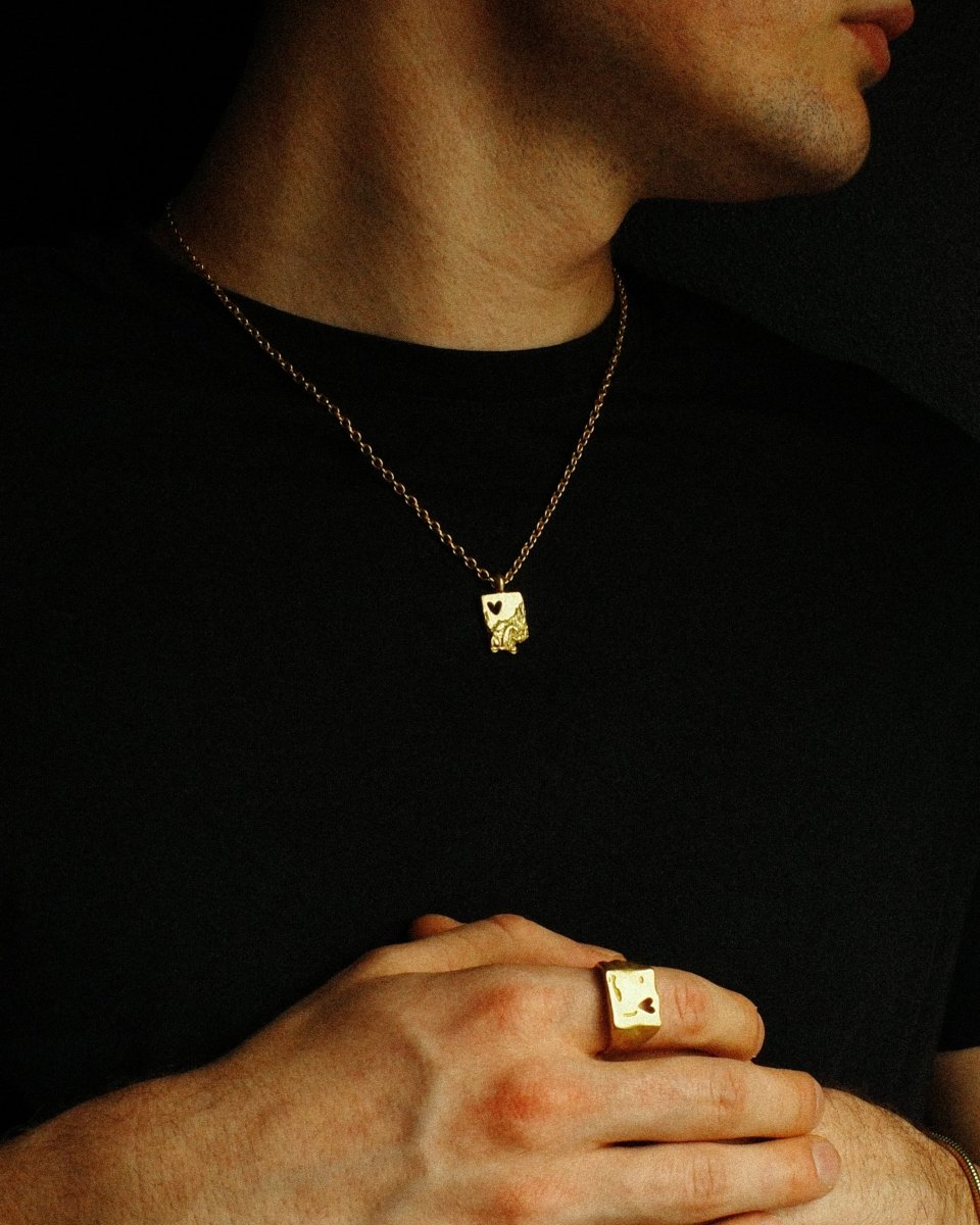Gold Necklace – Heartless – Heart Cutout Pendant – Fragment Studio