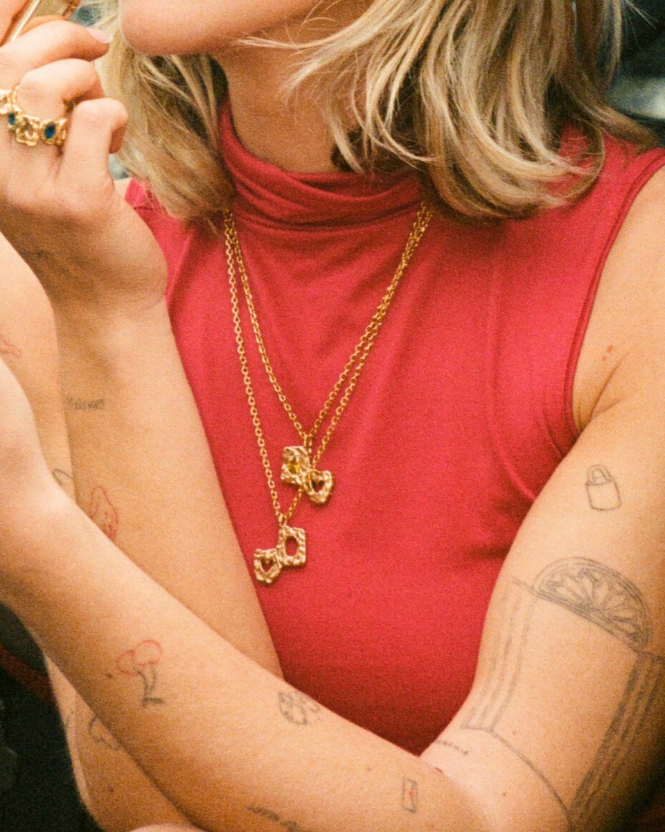 Collier Or – Heartless Naked – Pendentif Cœurs Ajourés – Fragment Studio