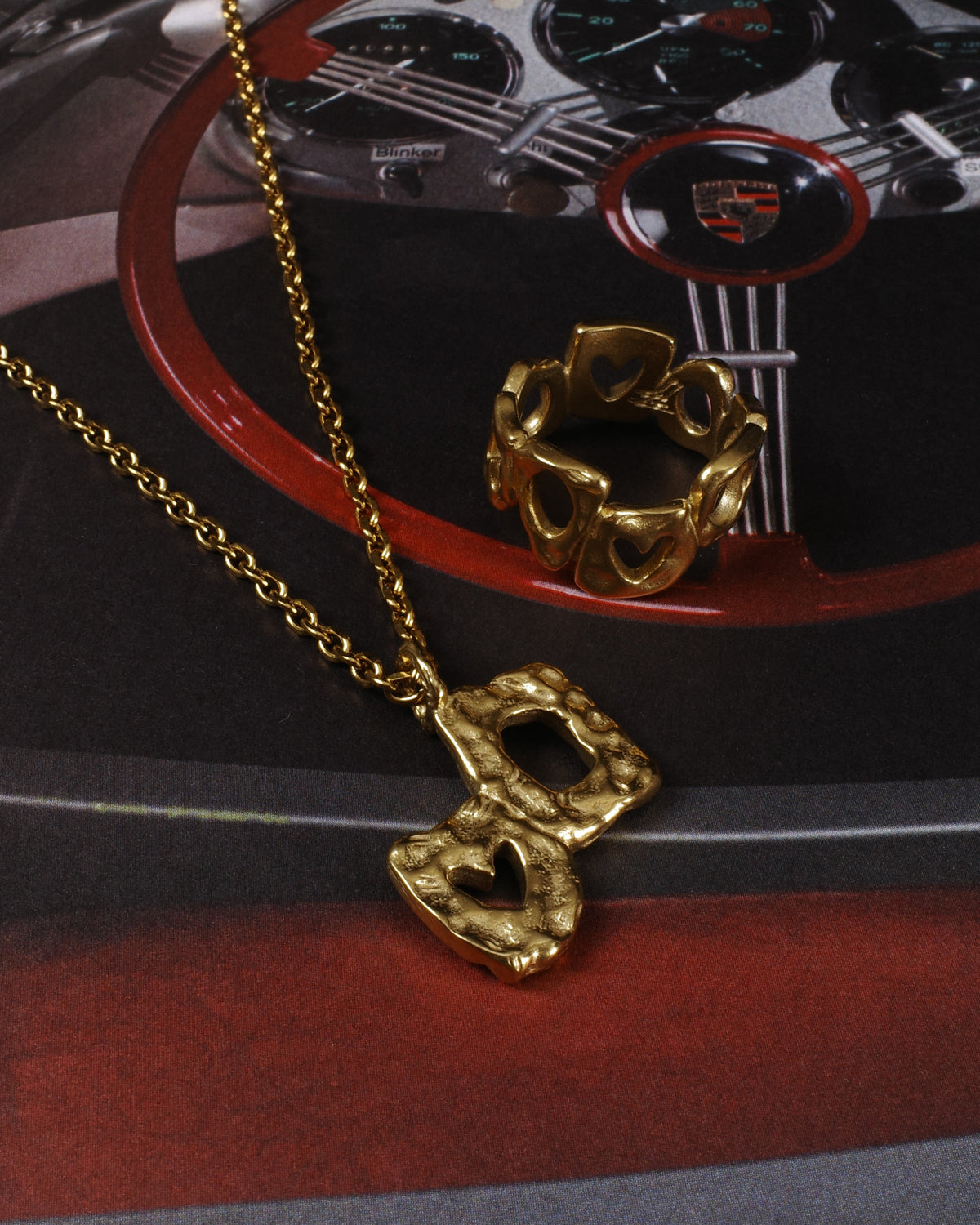 Collier Or – Heartless Naked – Pendentif Cœurs Ajourés – Fragment Studio