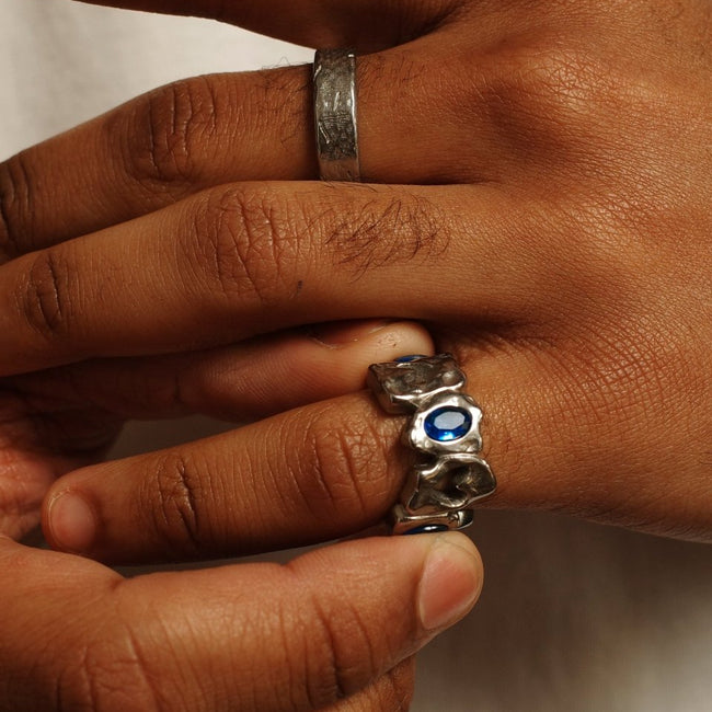 HEARTLESS RING VOL 2 BLUE SAPHIR - FRAGMENT STUDIO