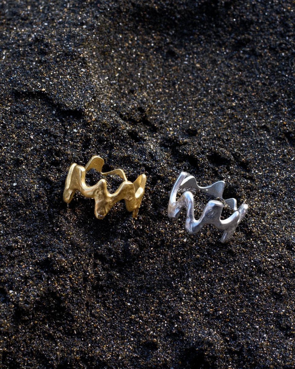 Bague Or – Magma – Métal Ondulé Fondu – Fragment Studio