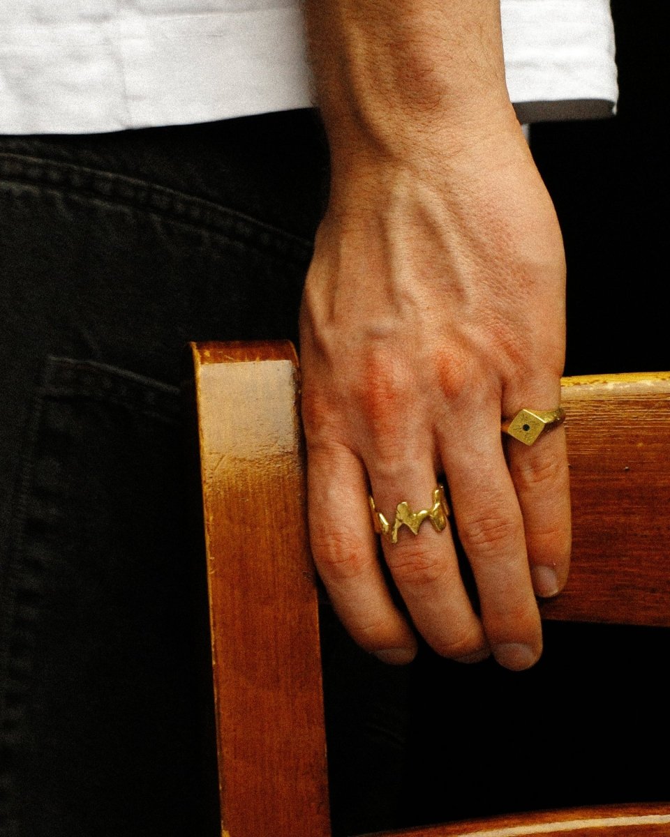 Gold Ring – Magma – Wavy Molten Design – Fragment Studio