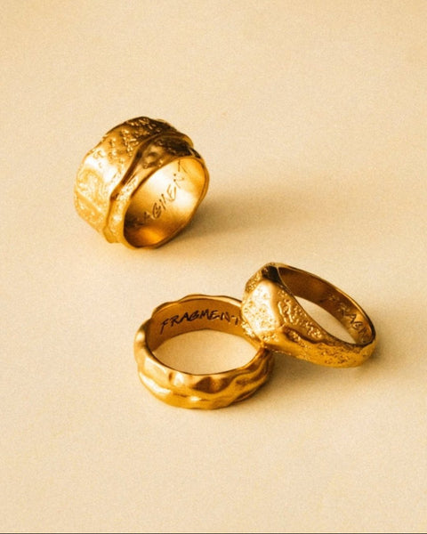 GOLD BUBBLE MOLTEN RING - ML main image 1