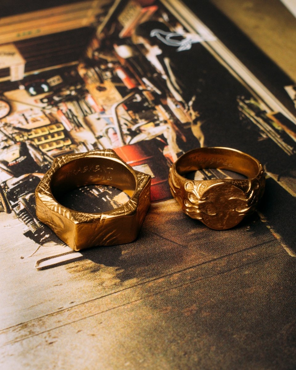 Gold Ring – Nut – Hex Nut Band – Fragment Studio