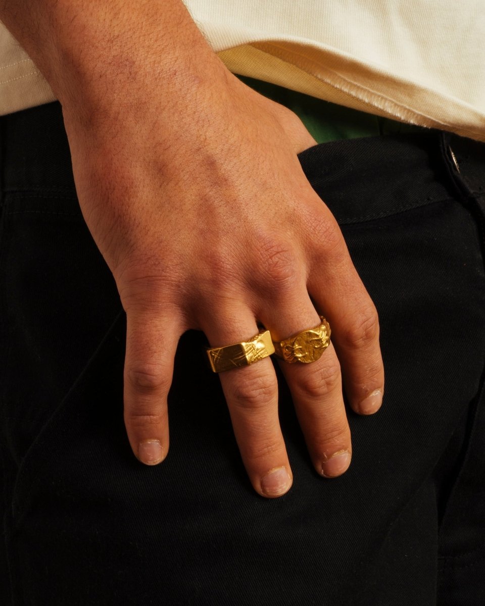 Gold Ring – Nut – Hex Nut Band – Fragment Studio