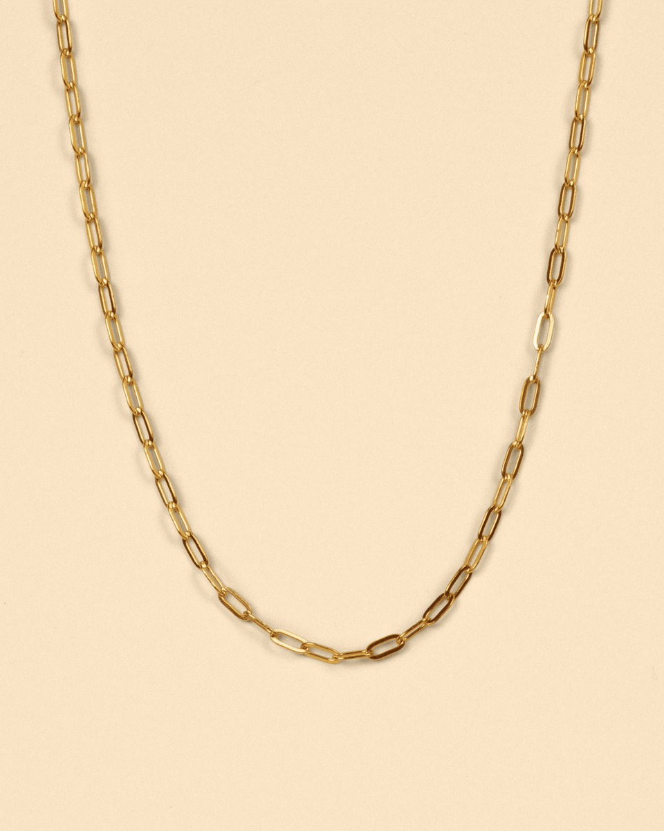 Gold Chain Necklace – Paperclip – Paperclip Links – Fragment Studio