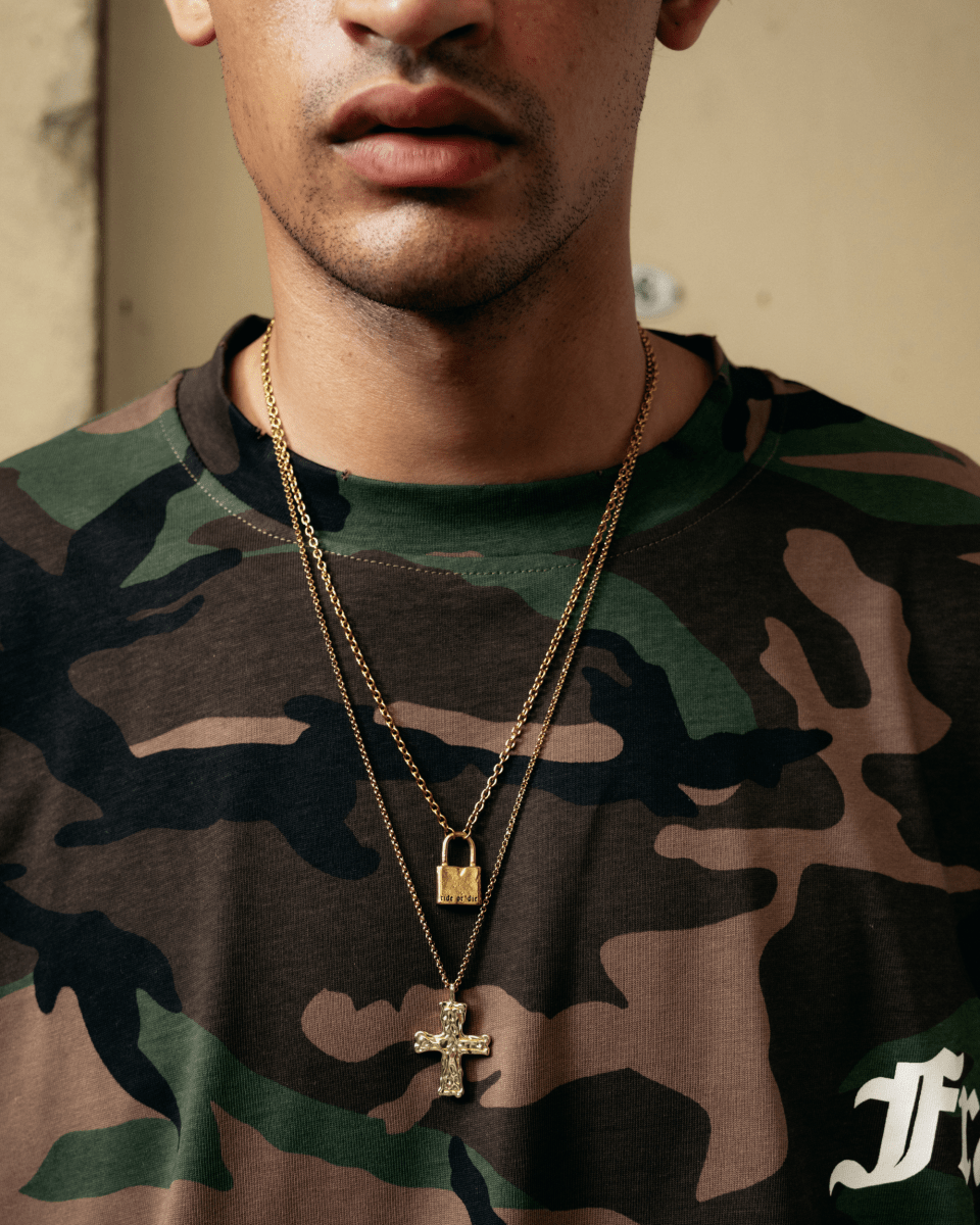Gold Necklace – Ride or Die – Padlock Pendant – Fragment Studio