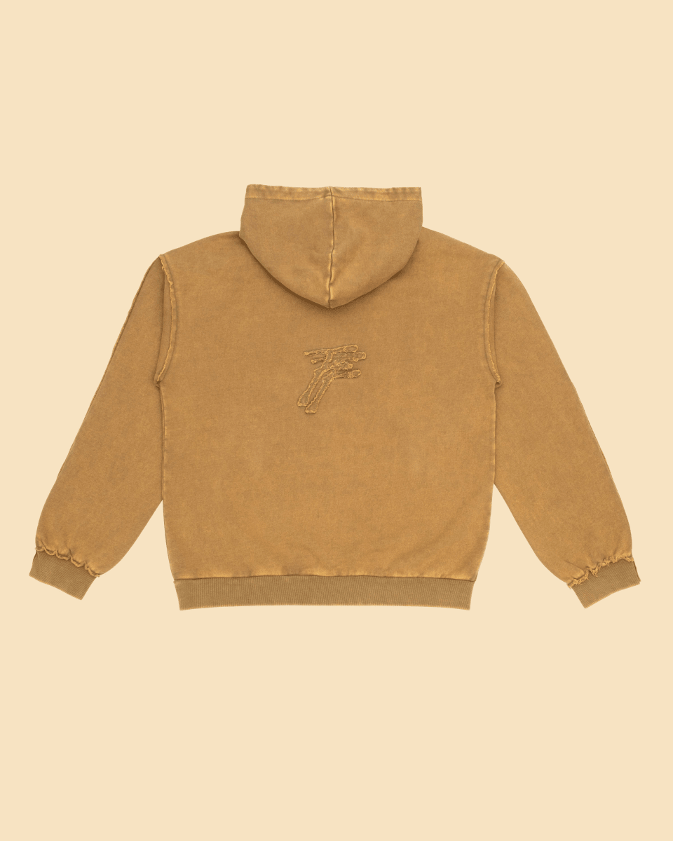 ROOTS ZIP UP HOODIE - KHAKI - FRAGMENT STUDIO