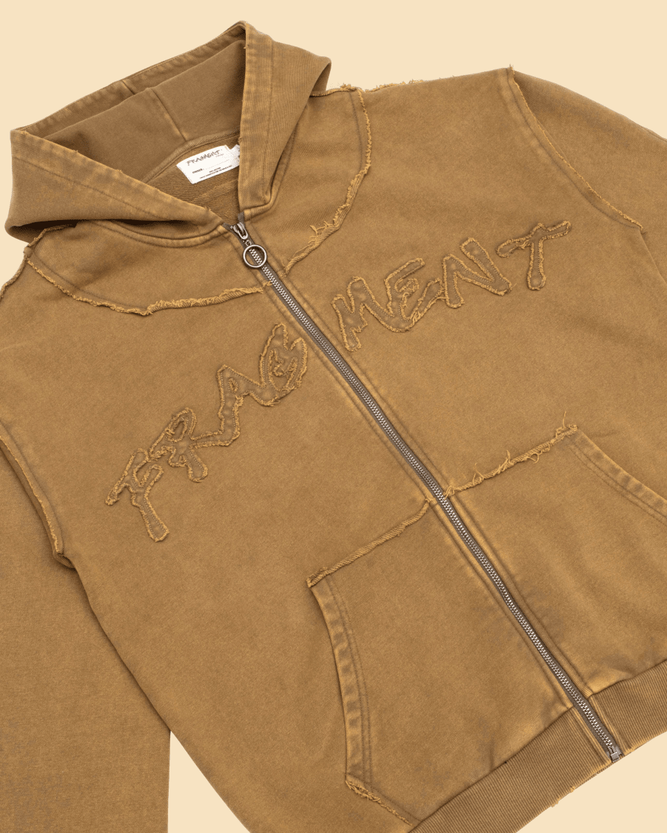 ROOTS ZIP UP HOODIE - KHAKI - FRAGMENT STUDIO