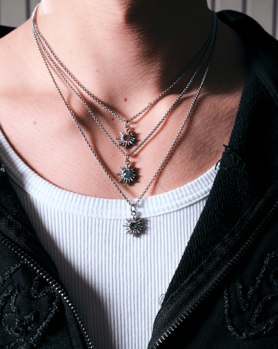 SOLAR FLARE NECKLACE - RED - FRAGMENT STUDIO
