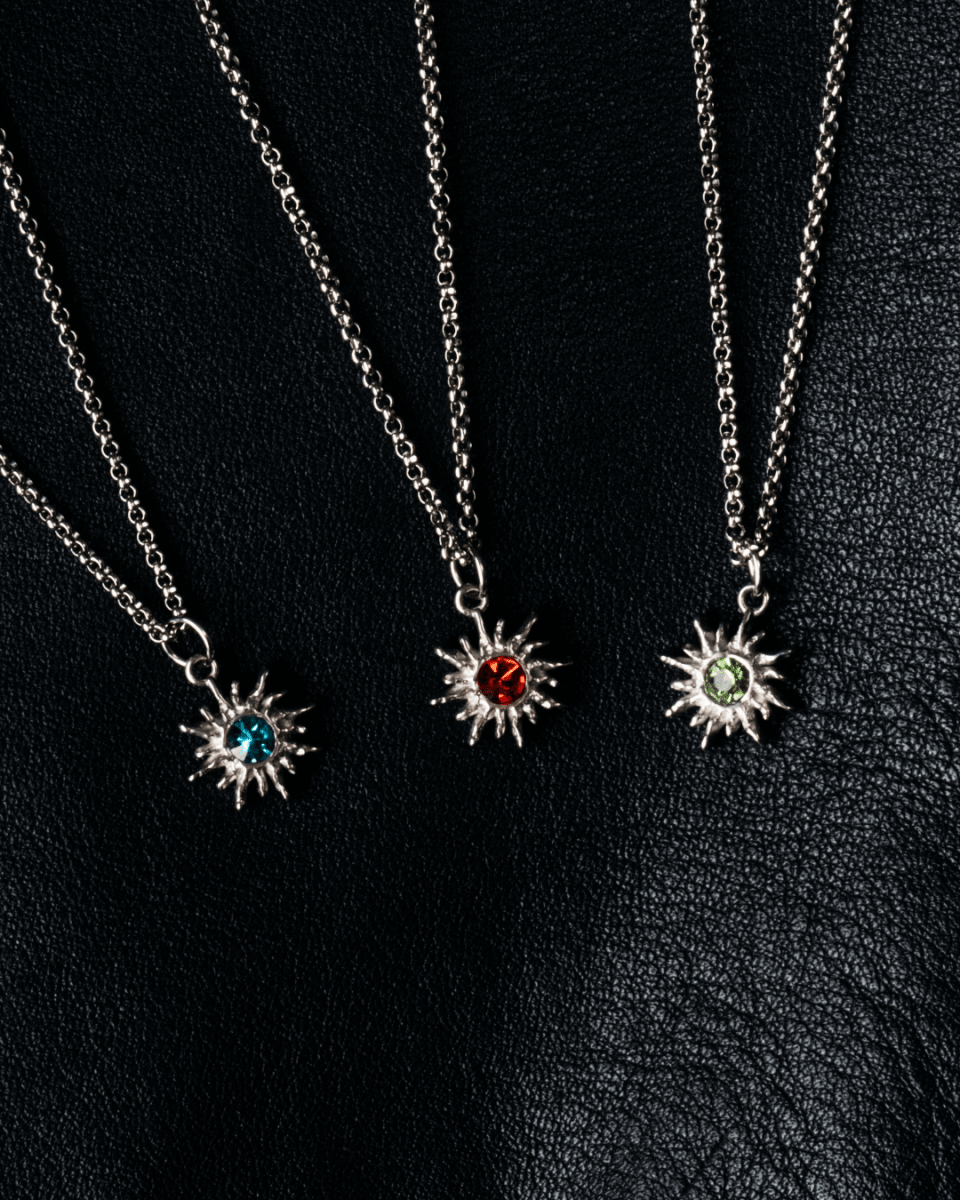SOLAR FLARE NECKLACE - RED - FRAGMENT STUDIO