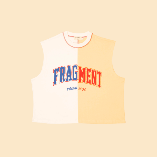 SPLIT VARSITY SLEEVELESS TEE - FRAGMENT STUDIO