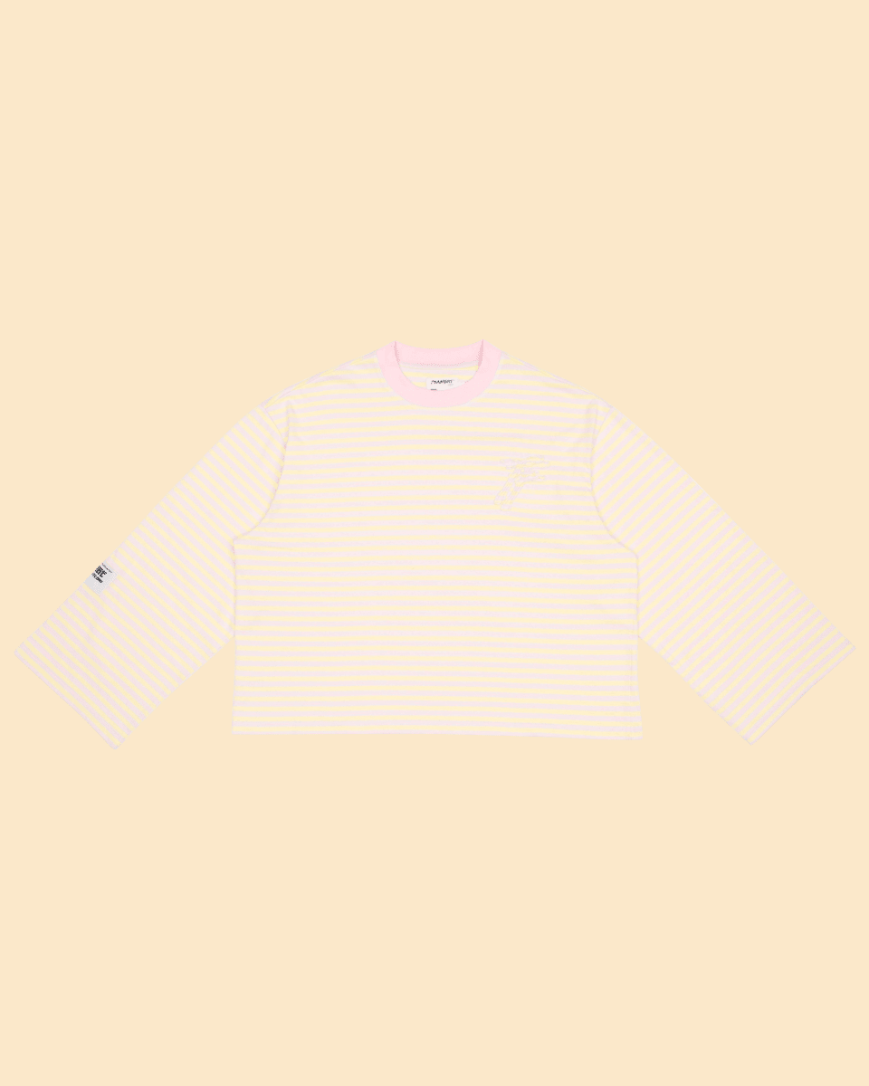 STRIPED LONGSLEEVE - PINK & YELLOW - FRAGMENT STUDIO