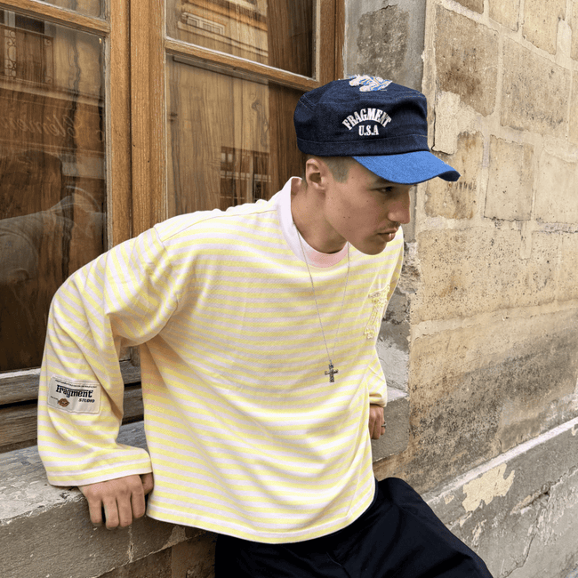 STRIPED LONGSLEEVE - PINK & YELLOW - FRAGMENT STUDIO