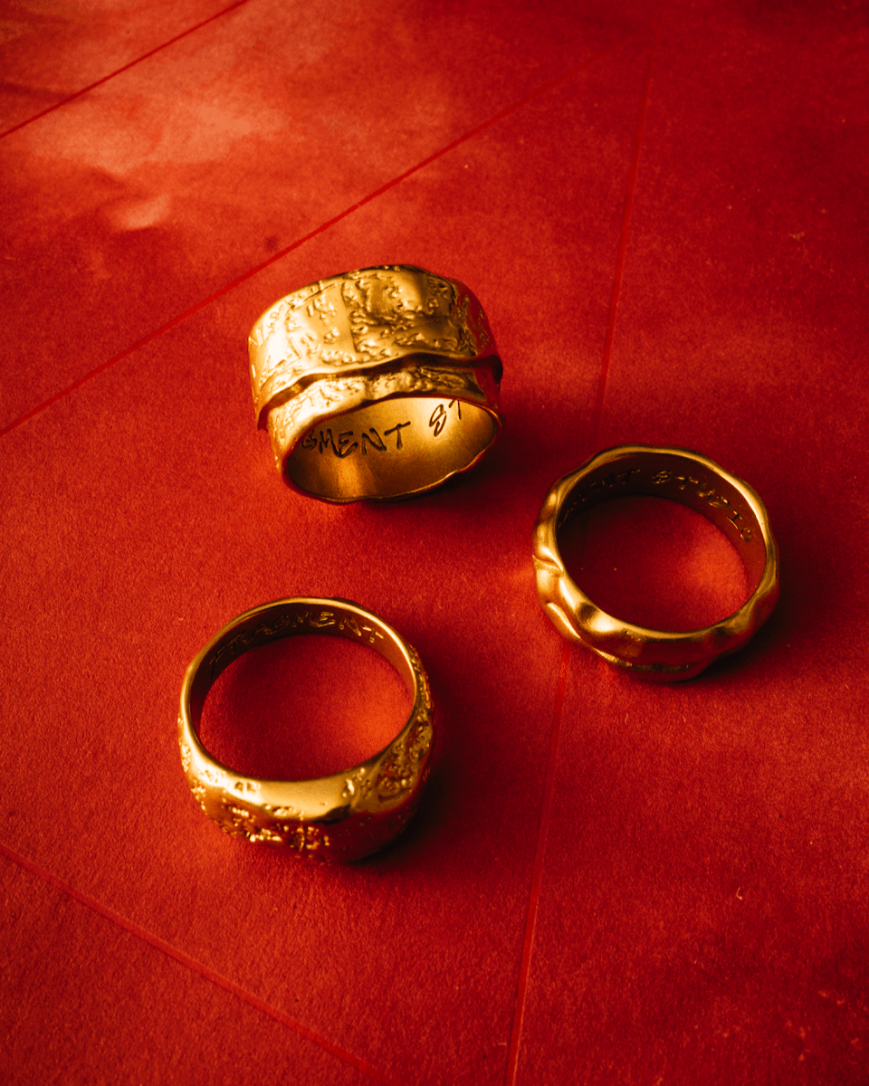 Gold Ring – Tide – Wavy Band – Fragment Studio