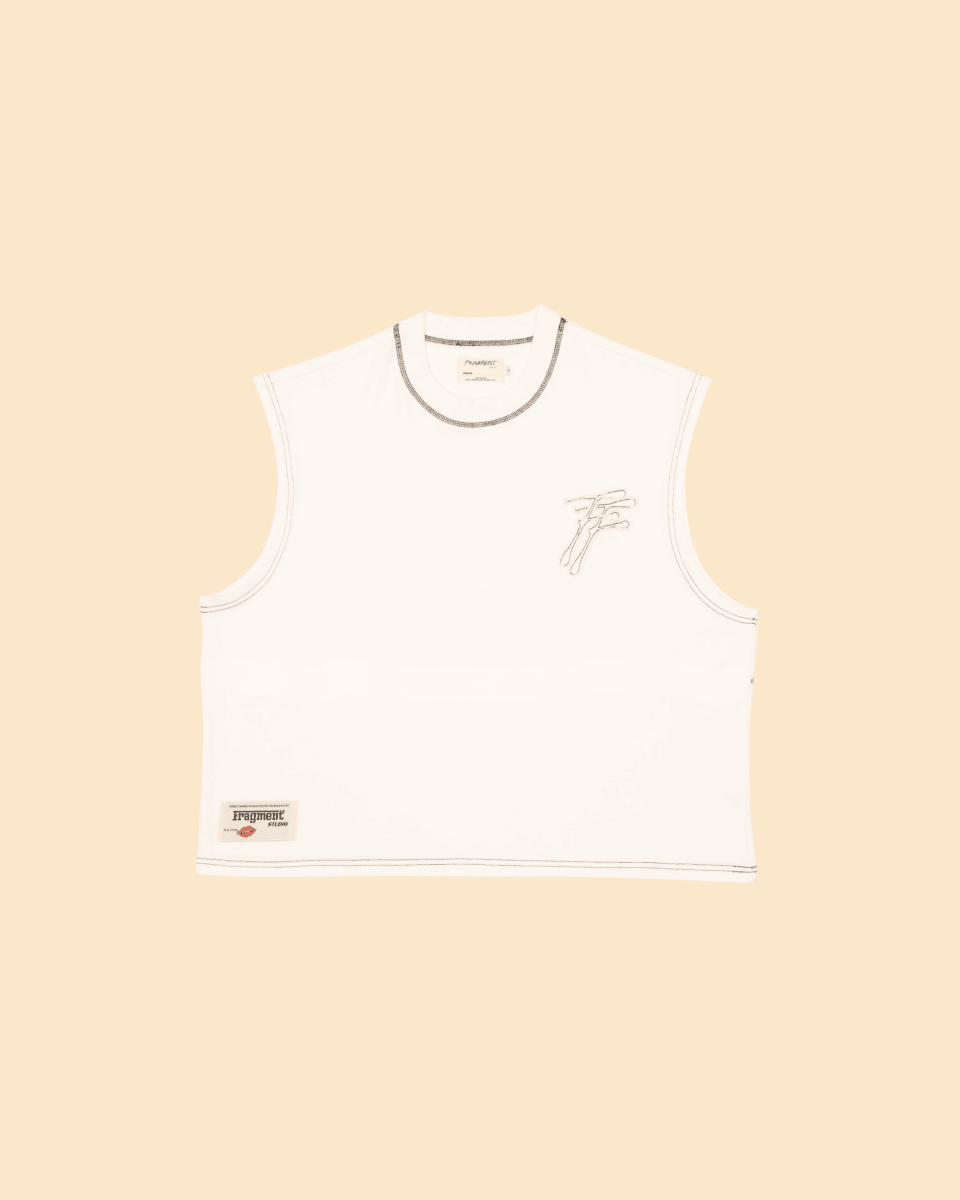 WHITE CONTRAST SLEEVELESS TEE - FRAGMENT STUDIO