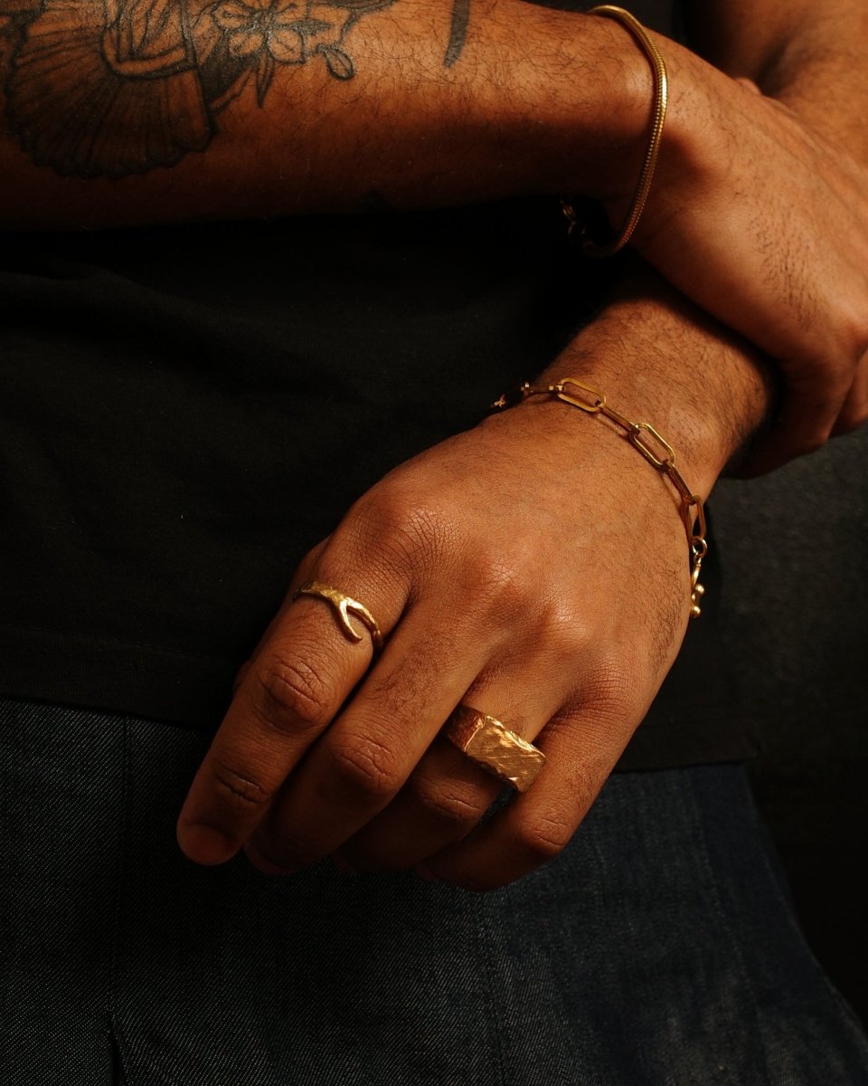Gold Ring – Wire – Twig Open Band – Fragment Studio