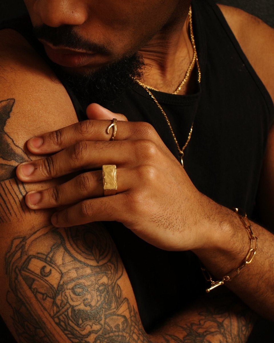 Gold Ring – Wire – Twig Open Band – Fragment Studio