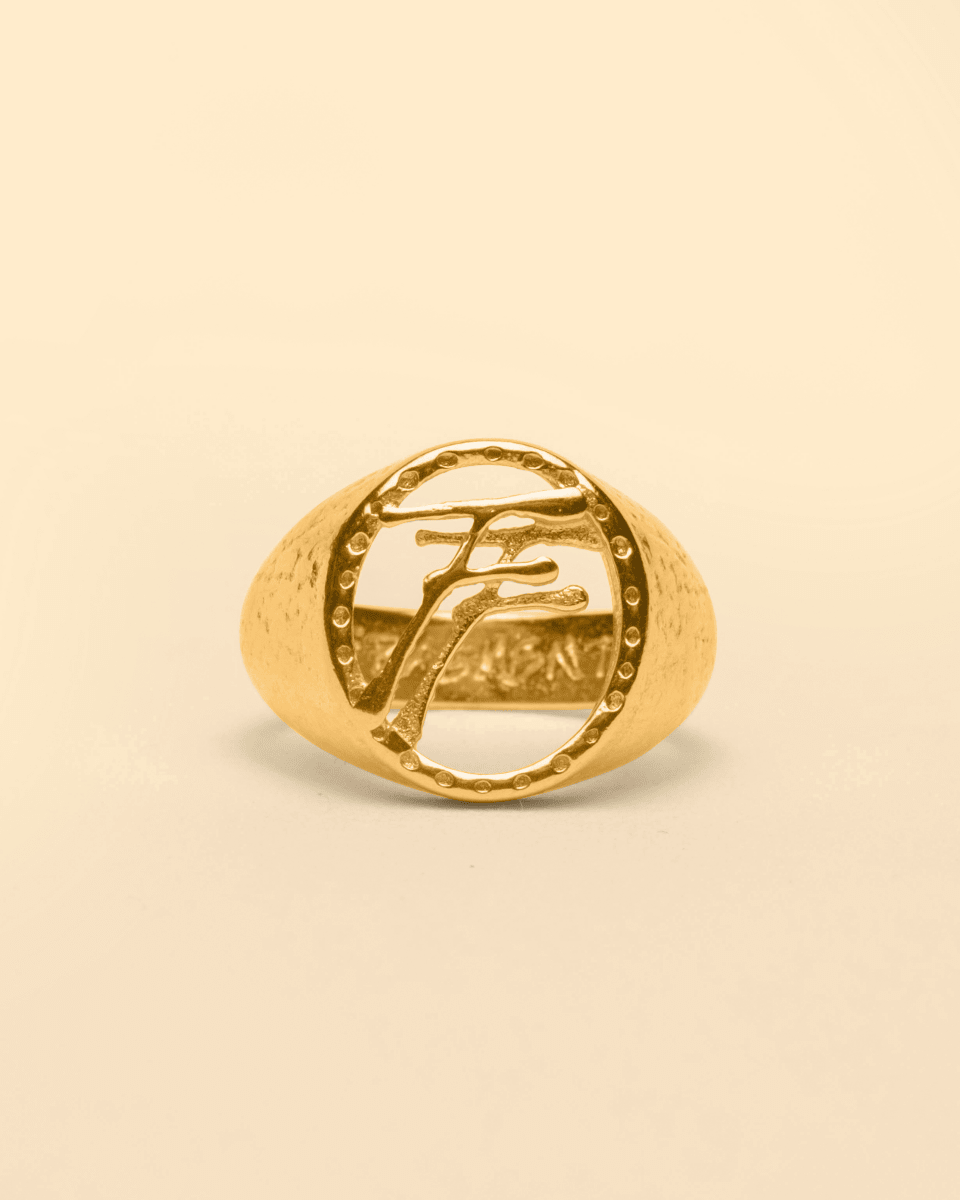 925 SIGNATURE RING [GOLD] - FRAGMENT STUDIO