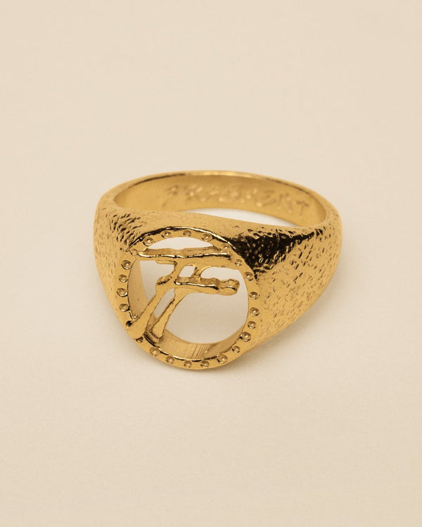 925 SIGNATURE RING [GOLD] - FRAGMENT STUDIO