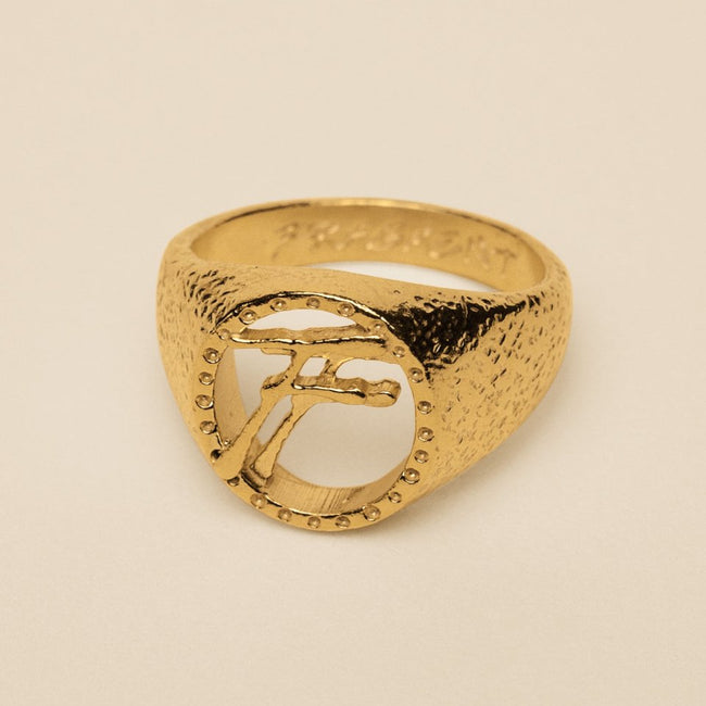 925 SIGNATURE RING [GOLD] - FRAGMENT STUDIO