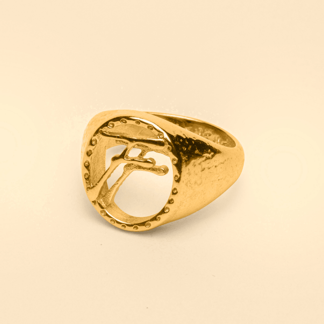 925 SIGNATURE RING [GOLD] - FRAGMENT STUDIO
