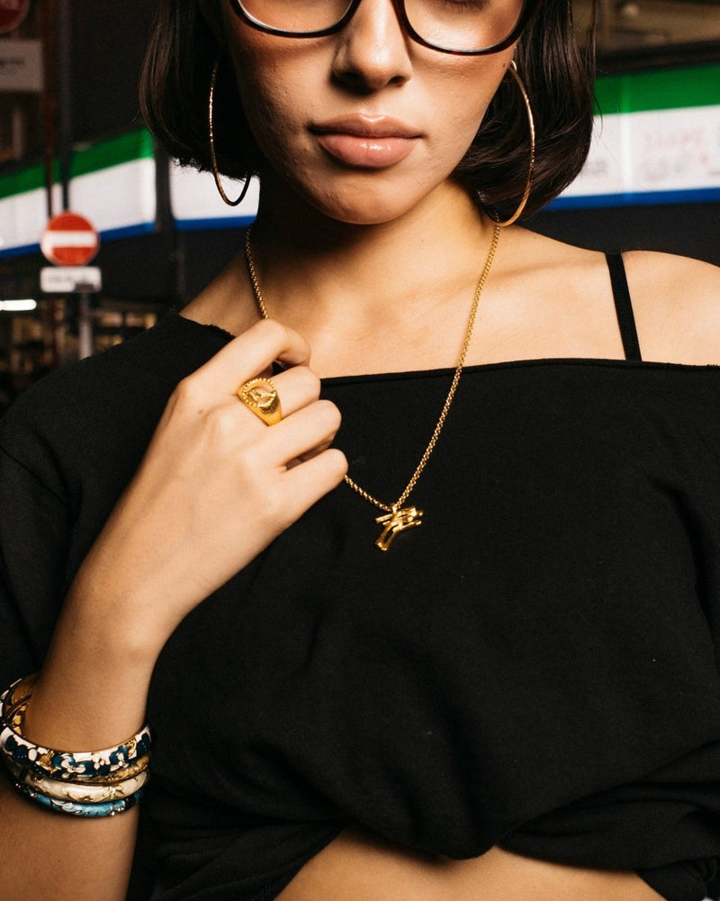 925 SIGNATURE RING [GOLD] - FRAGMENT STUDIO
