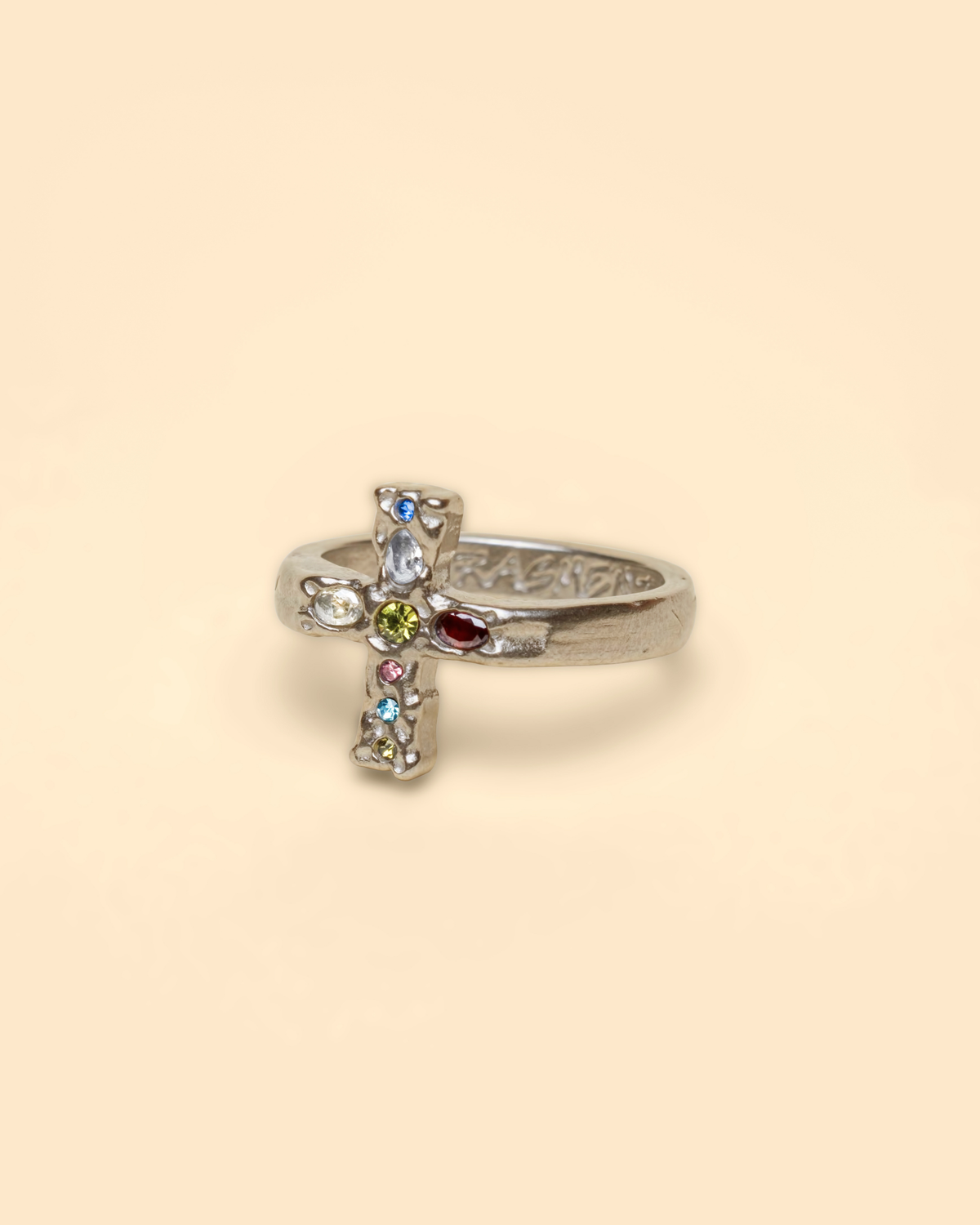 GEM CROSS RING