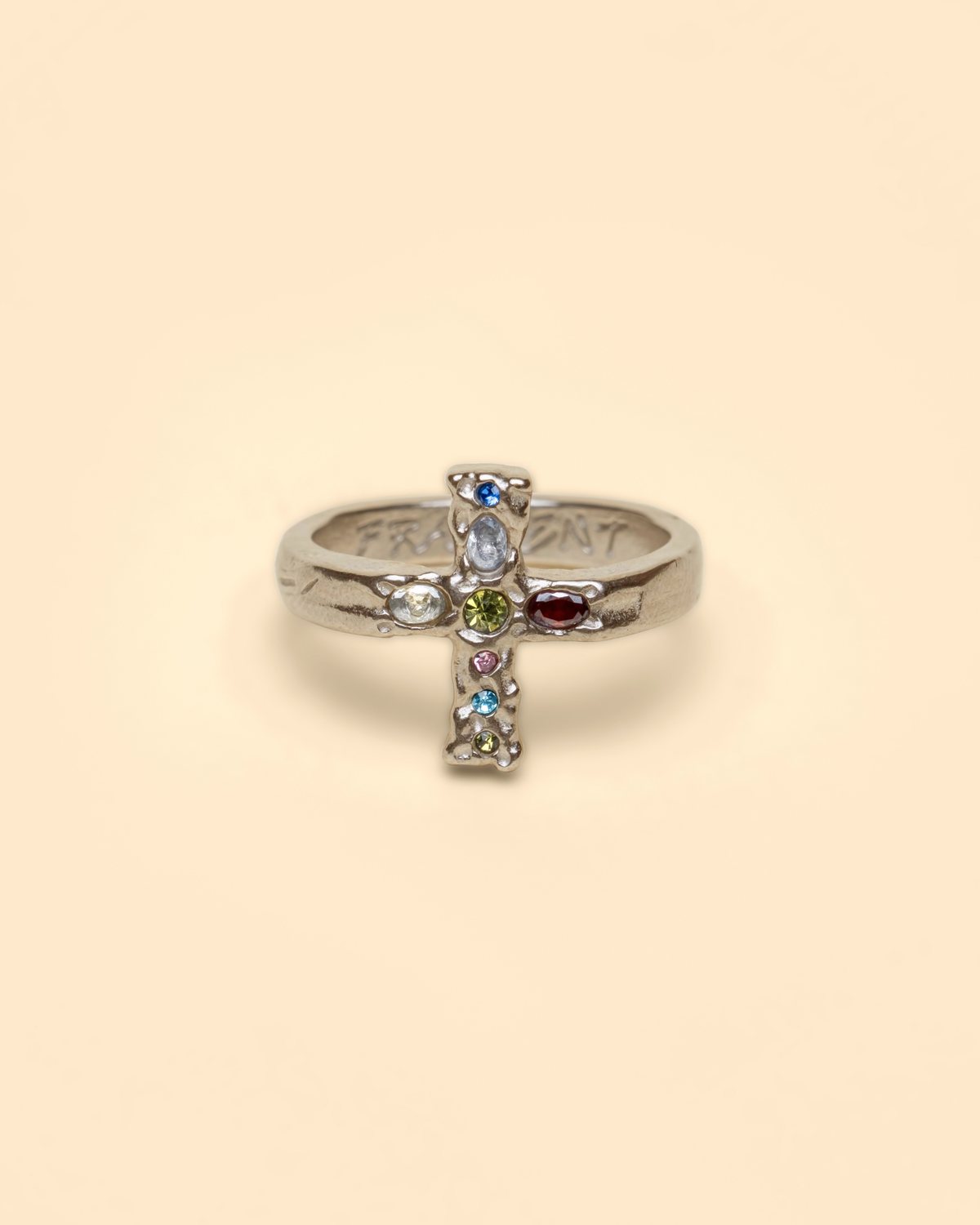 GEM CROSS RING
