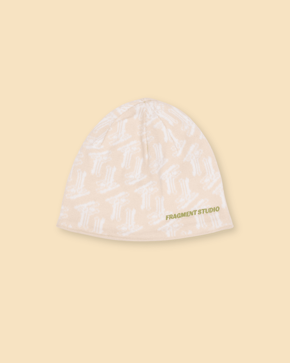BEANIE MONOGRAM - CREAM - FRAGMENT STUDIO