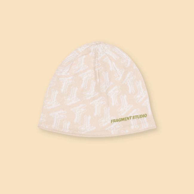 BEANIE MONOGRAM - CREAM - FRAGMENT STUDIO