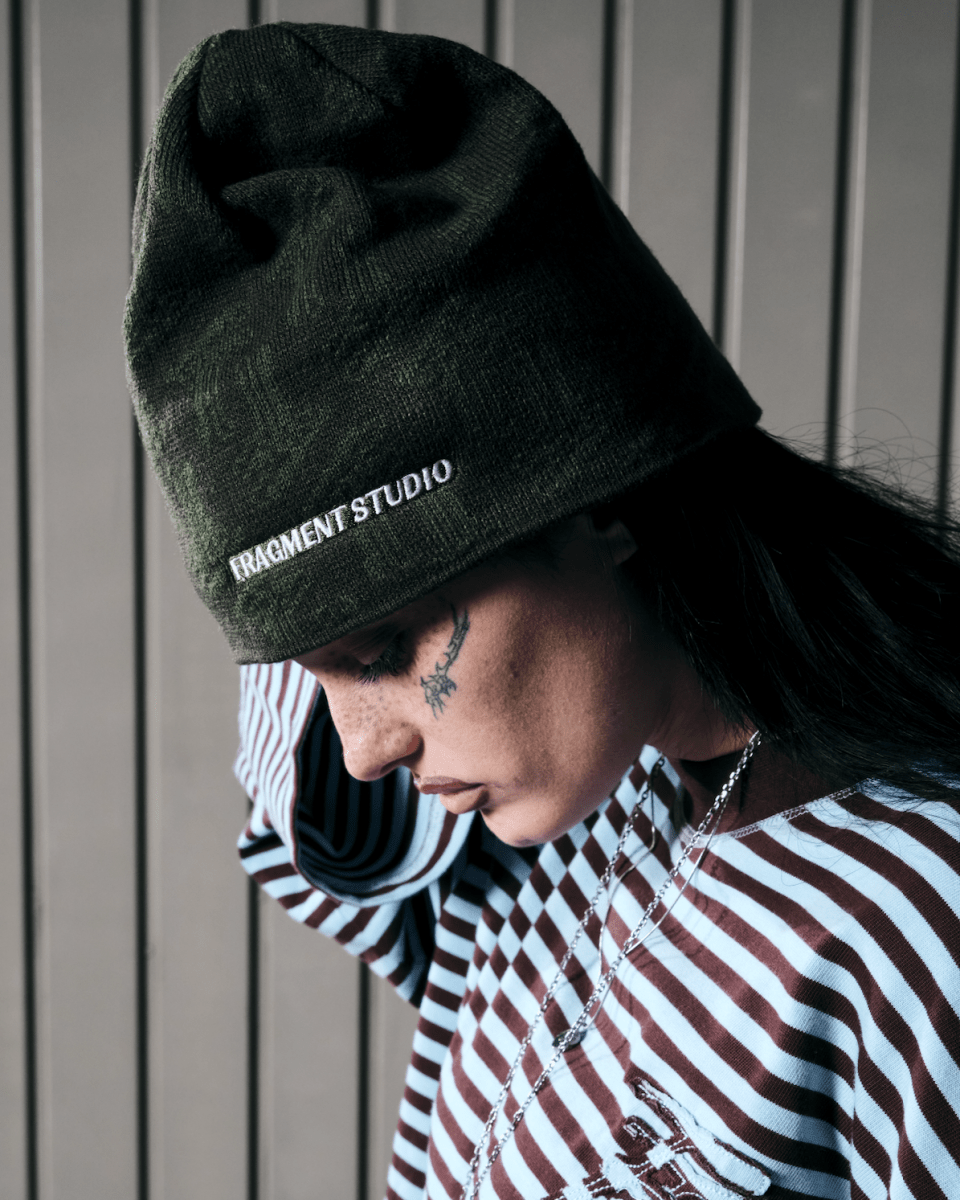 BEANIE MONOGRAM - KHAKI - FRAGMENT STUDIO