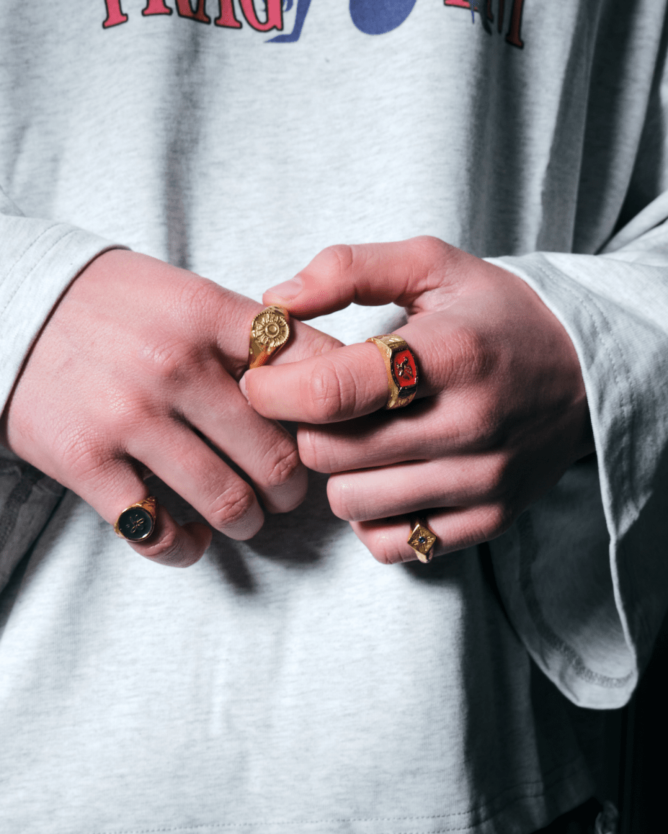 BLUE RAY RING [GOLD] - FRAGMENT STUDIO