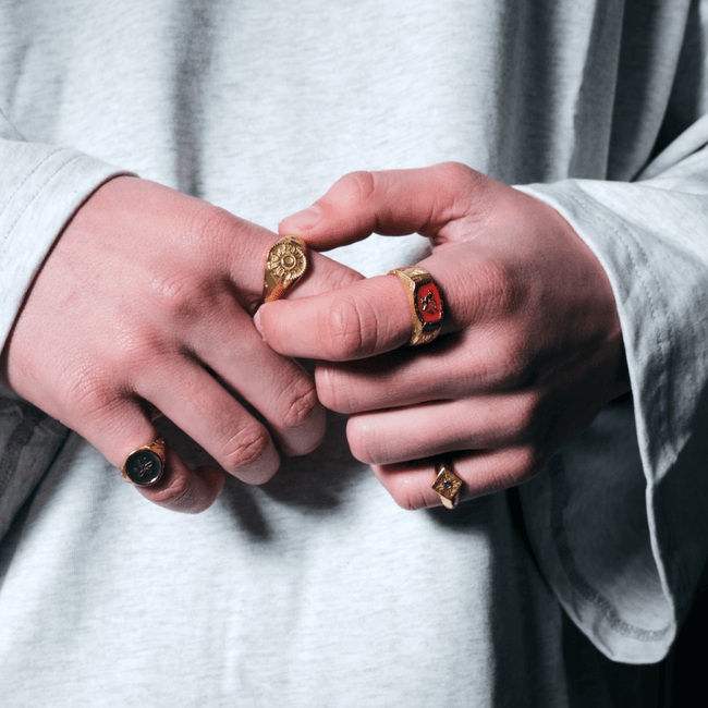 BLUE RAY RING [GOLD] - FRAGMENT STUDIO