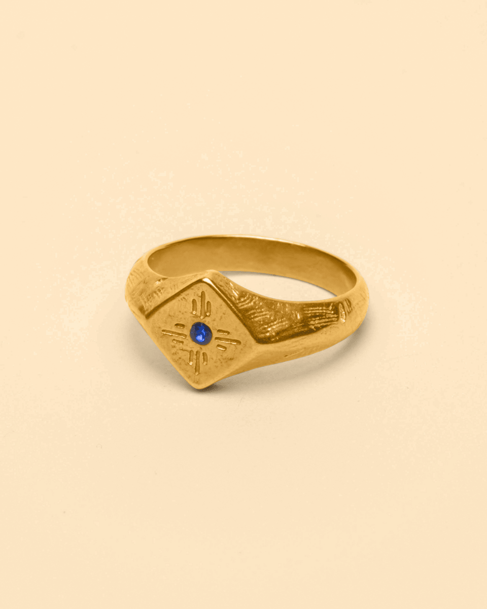 BLUE RAY RING [GOLD] - FRAGMENT STUDIO