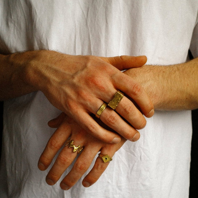 Brute Signet Ring [Gold] - FRAGMENT STUDIO