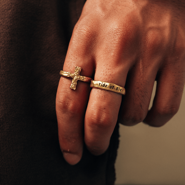 CROSS RING [GOLD] - FRAGMENT STUDIO