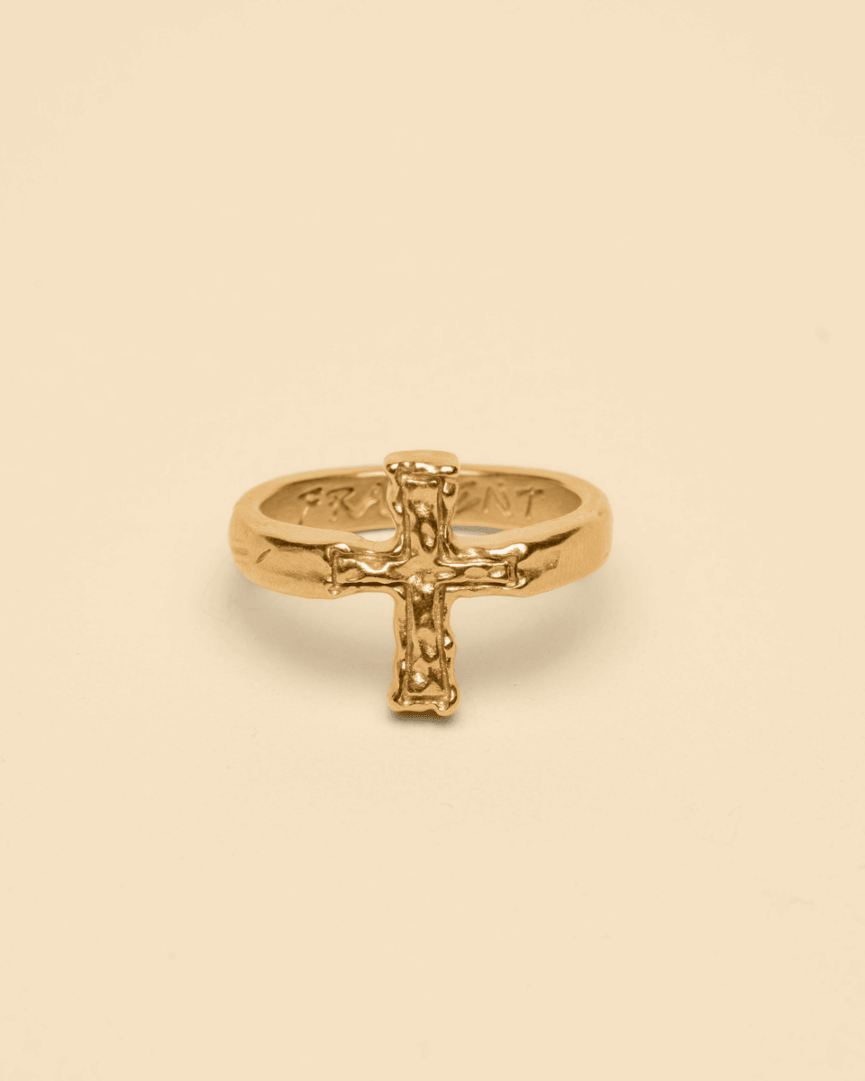 CROSS RING [GOLD] - FRAGMENT STUDIO