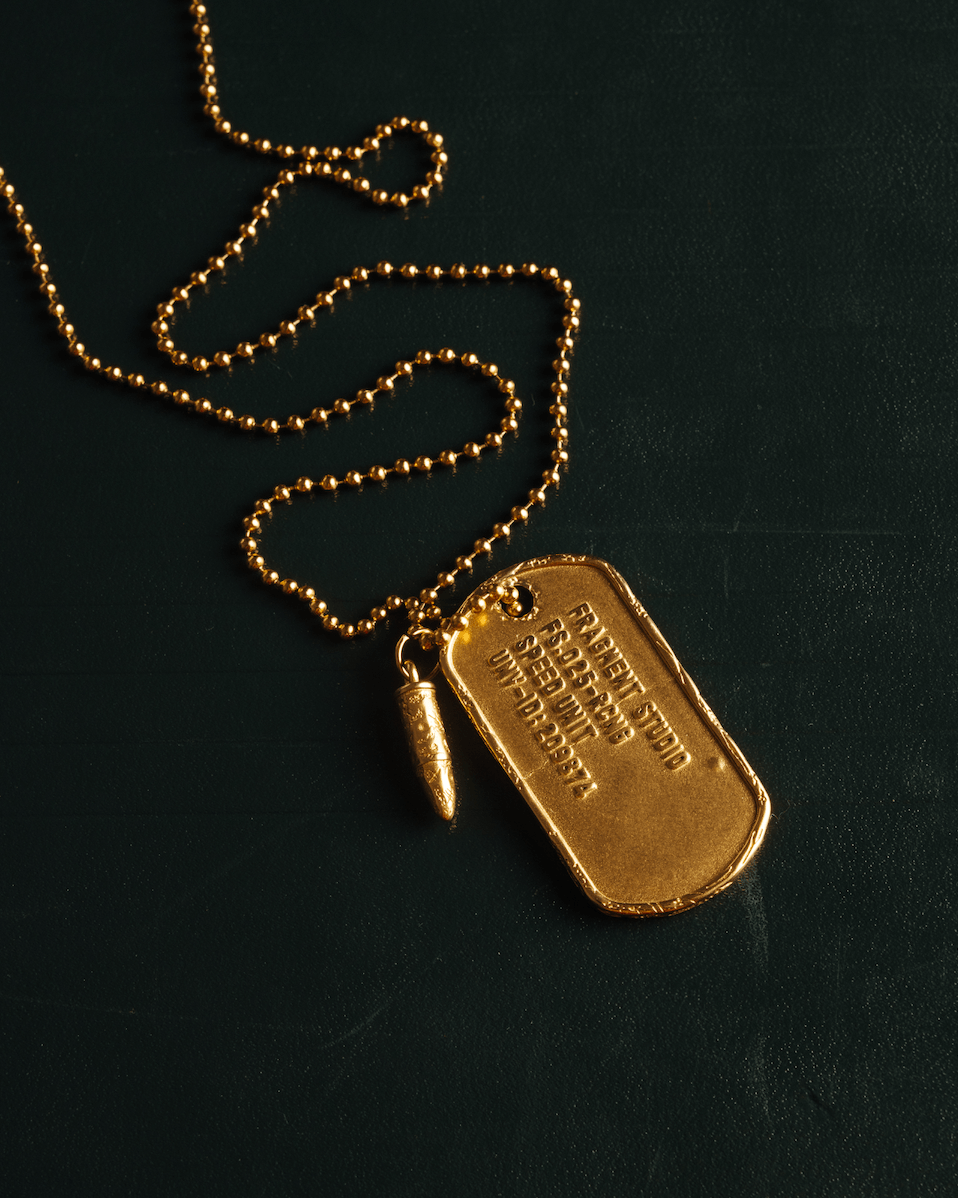 DOG TAG PENDANT [GOLD] - FRAGMENT STUDIO