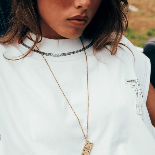 DOMINO NECKLACE [GOLD] - FRAGMENT STUDIO