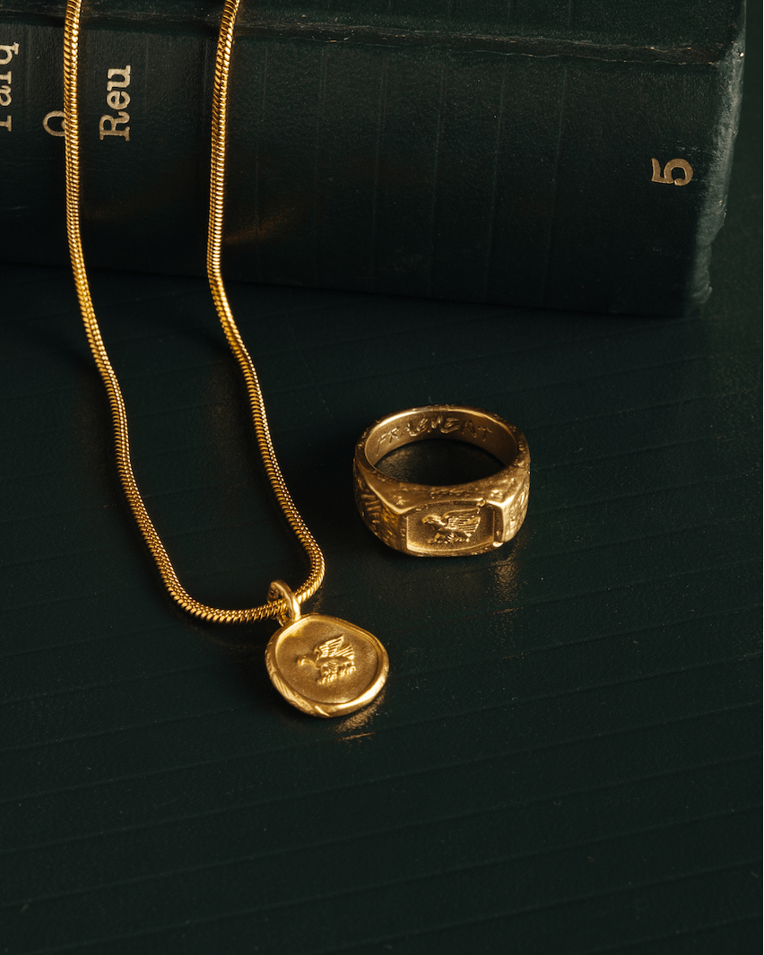 EAGLE MEDALLION PENDANT [GOLD] - FRAGMENT STUDIO