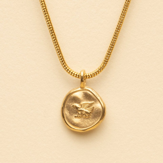 EAGLE MEDALLION PENDANT [GOLD] - FRAGMENT STUDIO