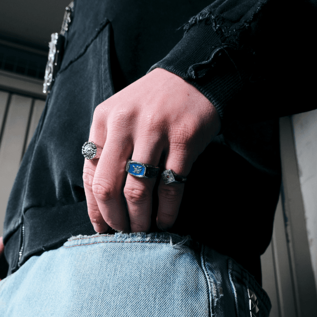 EAGLE RING - BLUE - FRAGMENT STUDIO