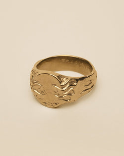 FLAME SIGNET RING [GOLD] - FRAGMENT STUDIO