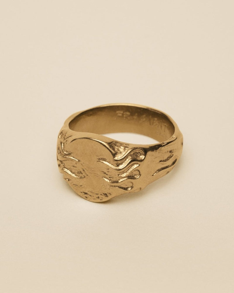 FLAME SIGNET RING [GOLD] - FRAGMENT STUDIO
